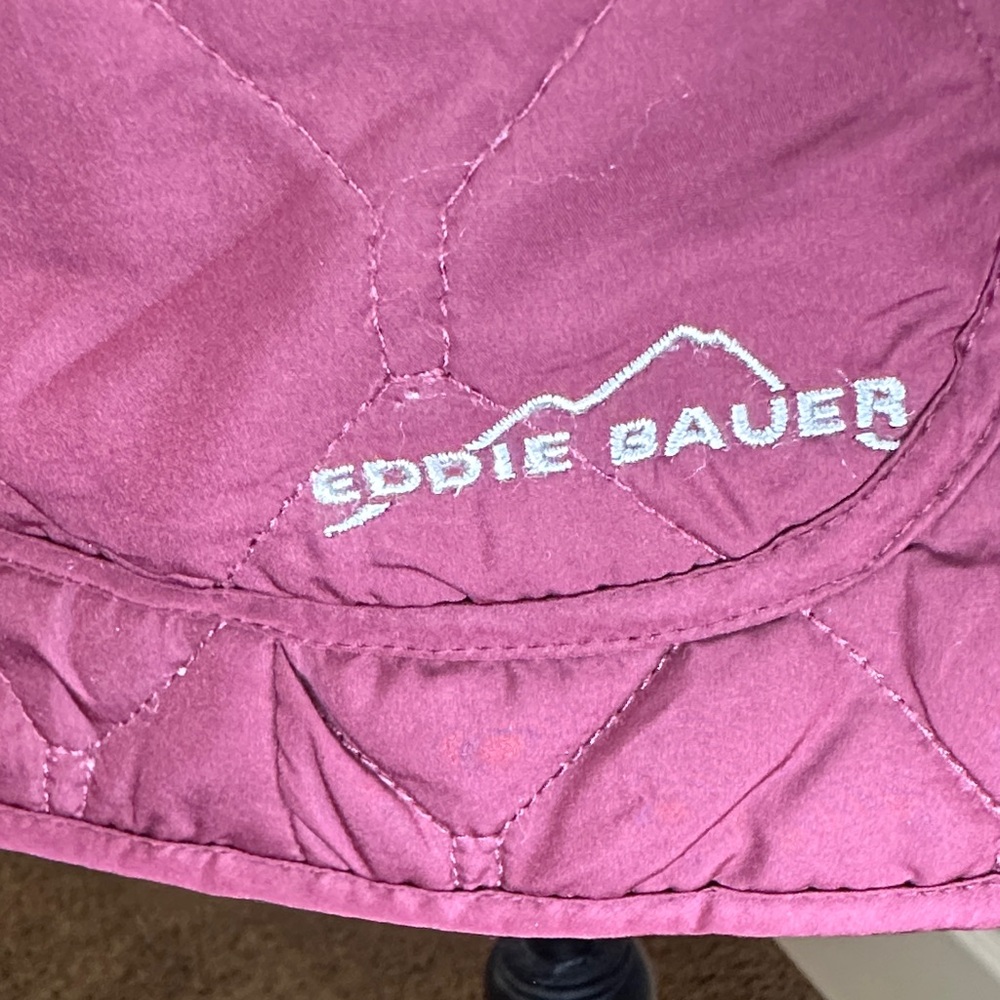 Eddie Bauer Women's Burgundy Quilted Puffer Jacket - Picture 3 of 7